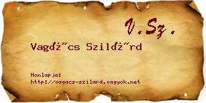 Vagács Szilárd névjegykártya